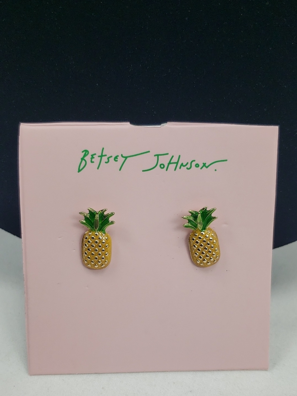 Betsey Johnson Pineapple stud earrings NEW